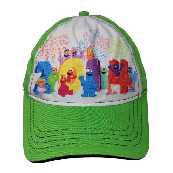 Sesame Place Boy's Strapback Hat Green Seaword 2014 Cotton Poly Blend - Picture 1 of 8